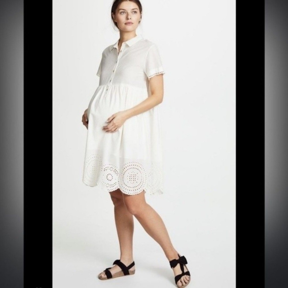 NWOT HATCH Inez Midi Dress in ivory Size 0/S